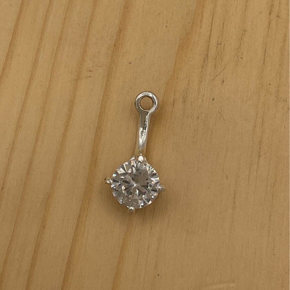 Solitare Four Prong Ear Jacket or Pendant